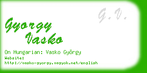 gyorgy vasko business card