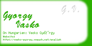 gyorgy vasko business card